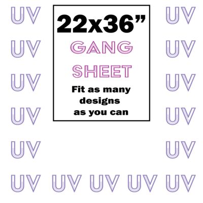 UV DTF Gang Sheet 22x36" Thumbnail
